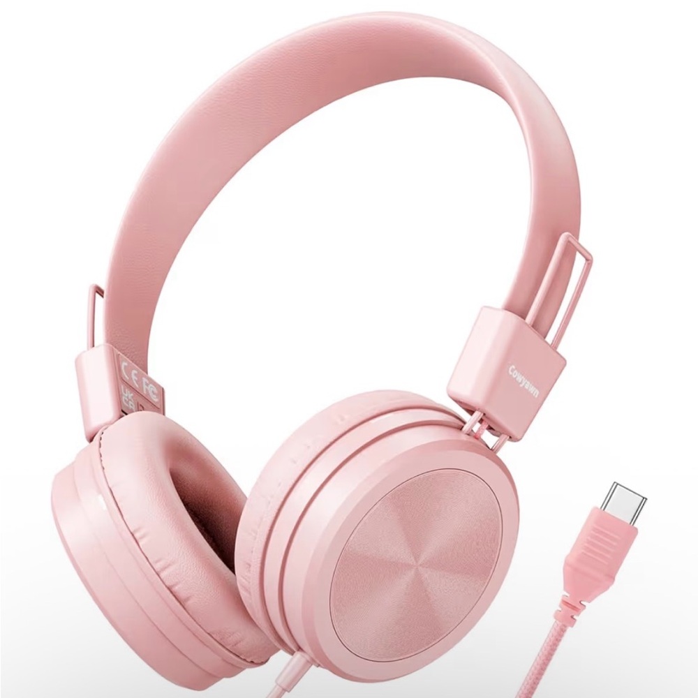NEW Kids On-Ear Wired Headphones USB-C in Pink w/Volume Limiter